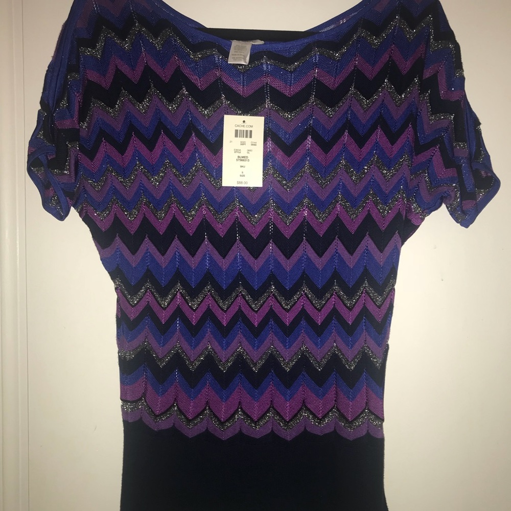 Cache short sleeve sweater - with tags.